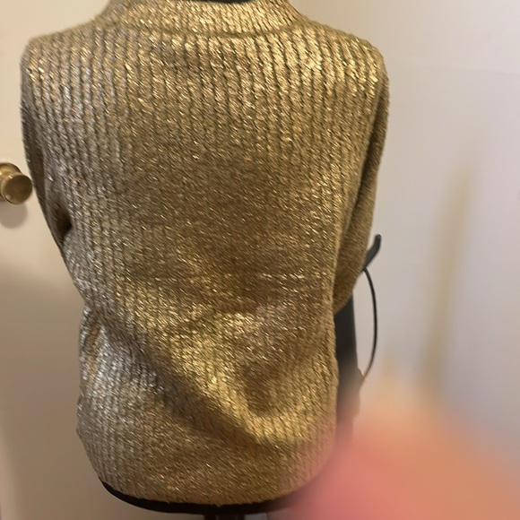 Gold Metallic Sweater - Picture 3 of 5